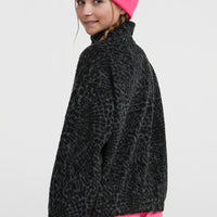 Flauschige Fleecejacke mit Reißverschluss | Black Animalica