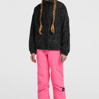 Flauschige Fleecejacke mit Reißverschluss | Black Animalica