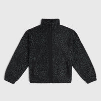 Flauschige Fleecejacke mit Reißverschluss | Black Animalica