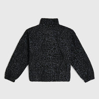 Flauschige Fleecejacke mit Reißverschluss | Black Animalica