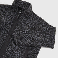 Flauschige Fleecejacke mit Reißverschluss | Black Animalica