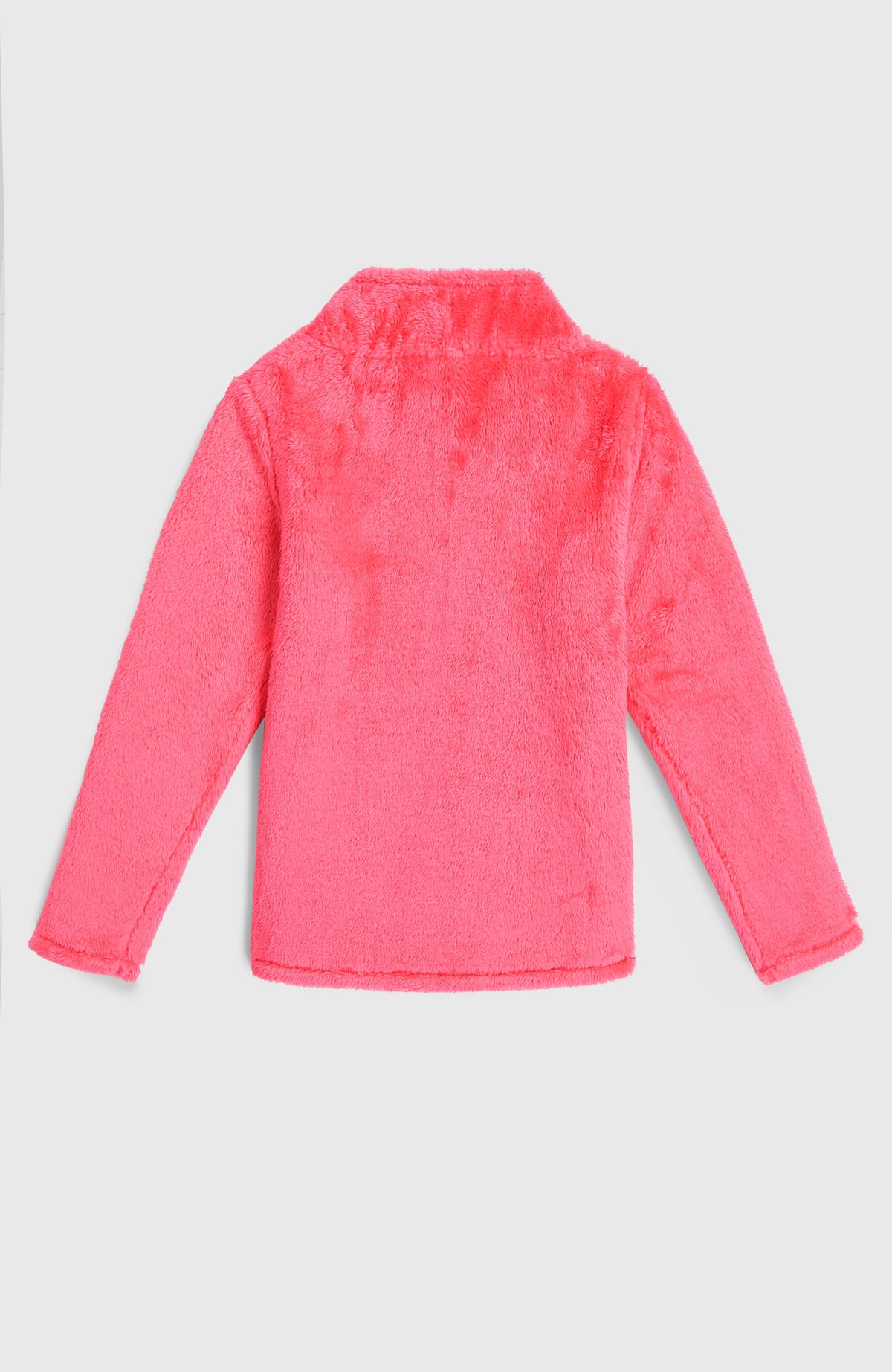 Kuscheliger FWC'Cruz Fleecepullover für Mädchen, pink, flach liegend von hinten