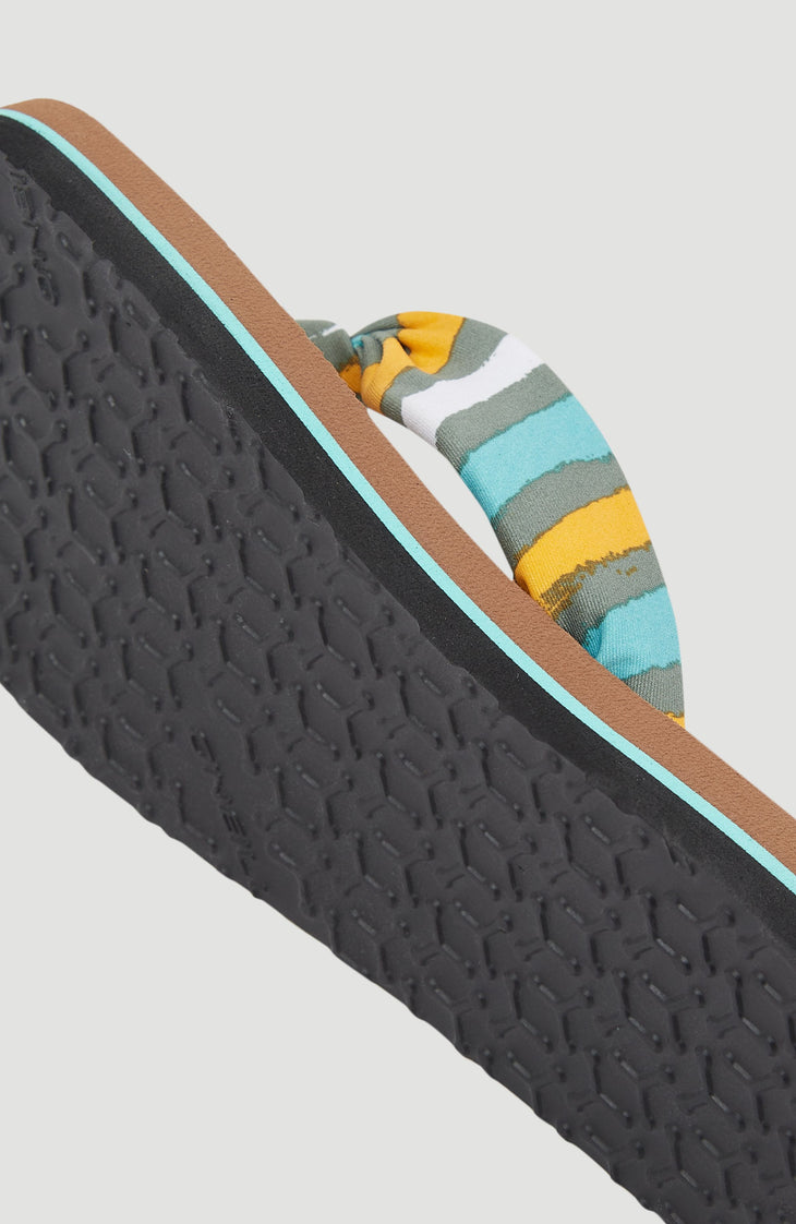 Ditsy Sun Sandalen | Blue Rainbow Stripe