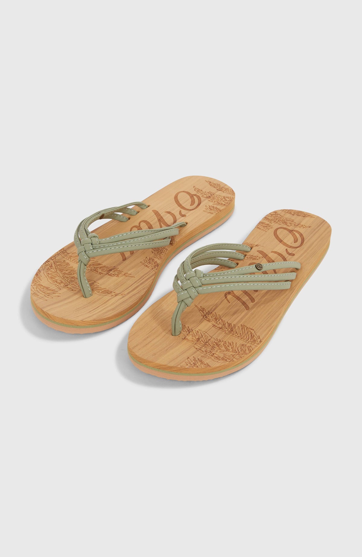 O'Neill Ditsy Sandalen für Mädchen, grün, freigestellt von schräg oben