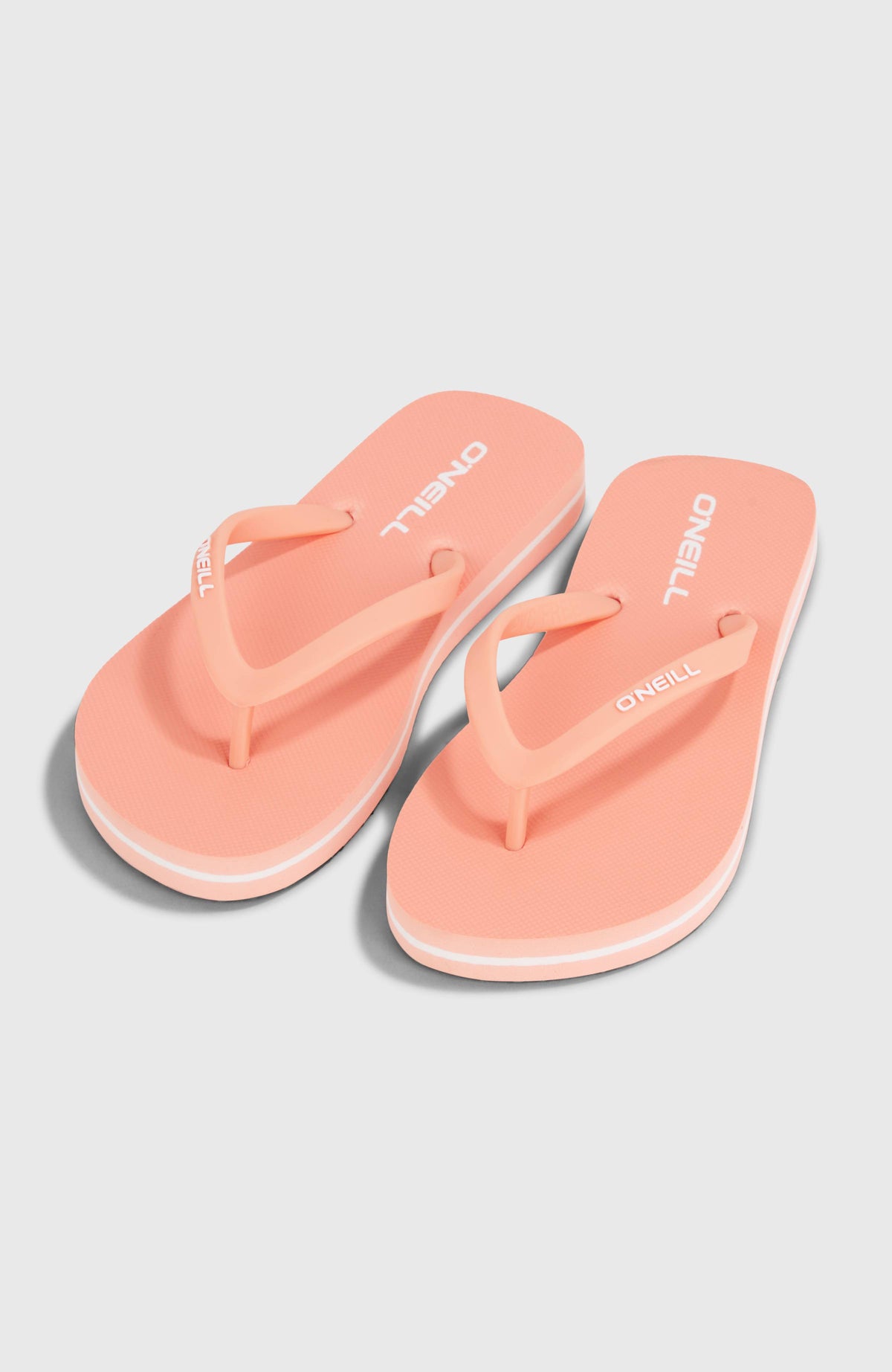 O'Neill Profile Logo Sandalen für Mädchen, pink, freigestellt von schräg oben als Paar