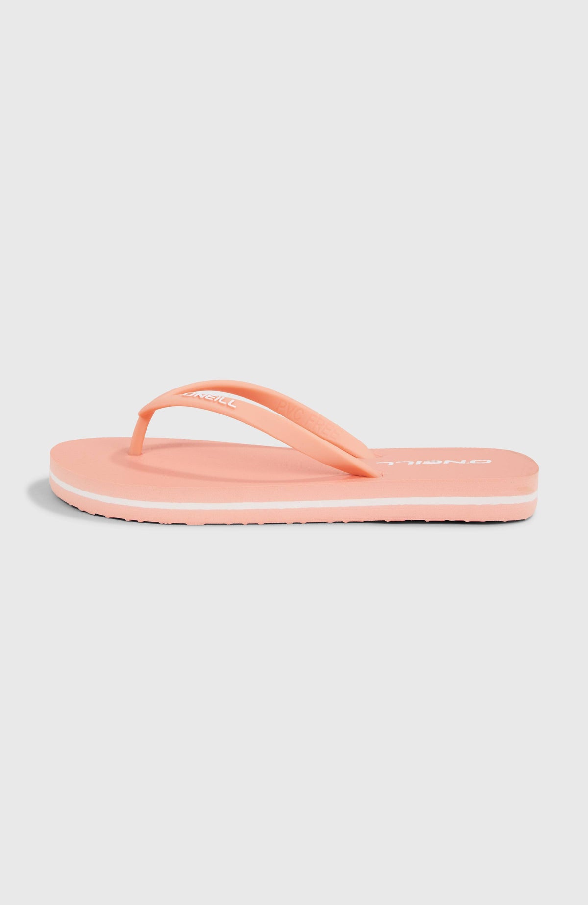 Profile Logo Sandalen für Mädchen, pink, freigestellt in der Seitenansicht mit weißem Streifen an der Sohle