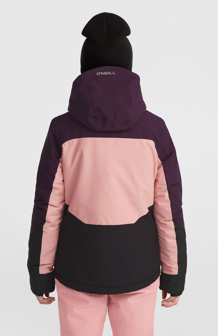 Carbonite Skijacke | Aubergine Colour Block
