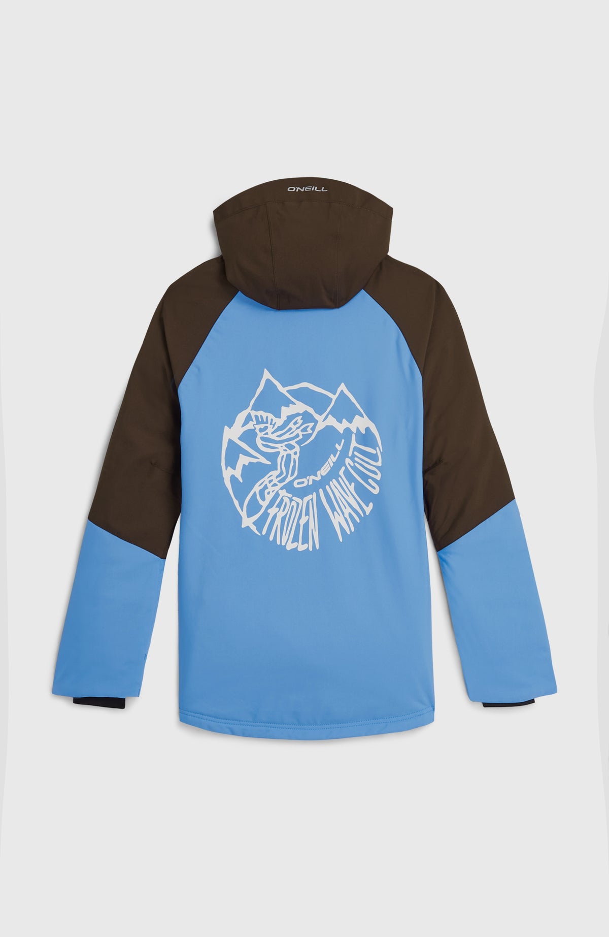 FWC'Play Ski- und Snowboardjacke für Mädchen, blau, flach liegend von hinten, mit großem Grafik-Print am Rücken