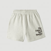 Future Surf High-Waist Jogging-Shorts | White Melange