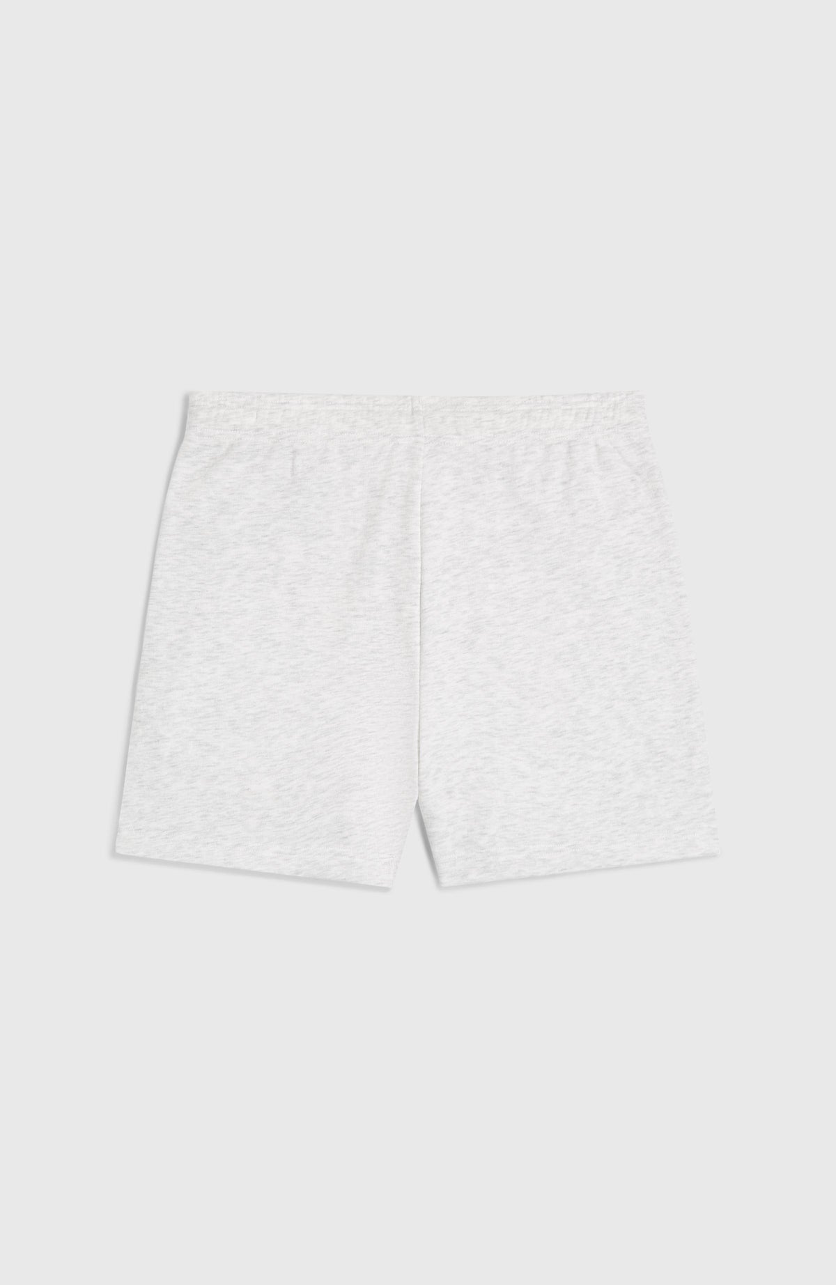 Heart Sweatshorts für Mädchen, weiß, flach liegend von hinten mit elastischem Bund und geradem Beinsaum