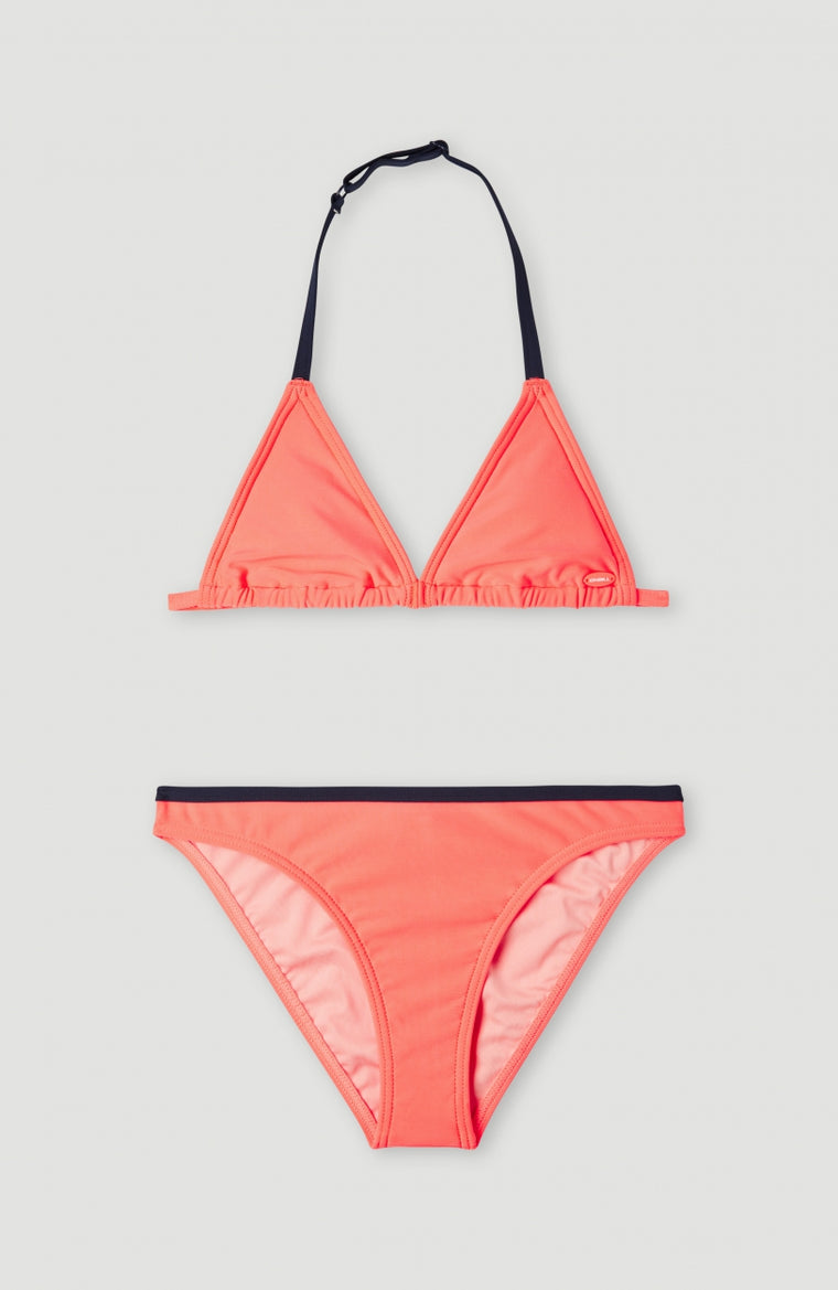 Essentials Triangel-Bikini-Set | Neon Coral