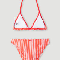 Surf State Triangel Bikini Set | Red Simple Stripe