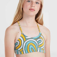 Mix and Match Tropics Bikini-Set | Blue Rainbow Stripe
