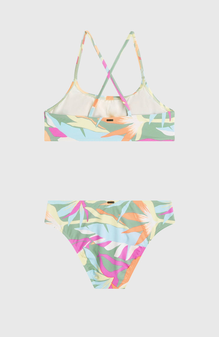 Essentials Bralette-Bikini-Set | Green Wmns Tropicana