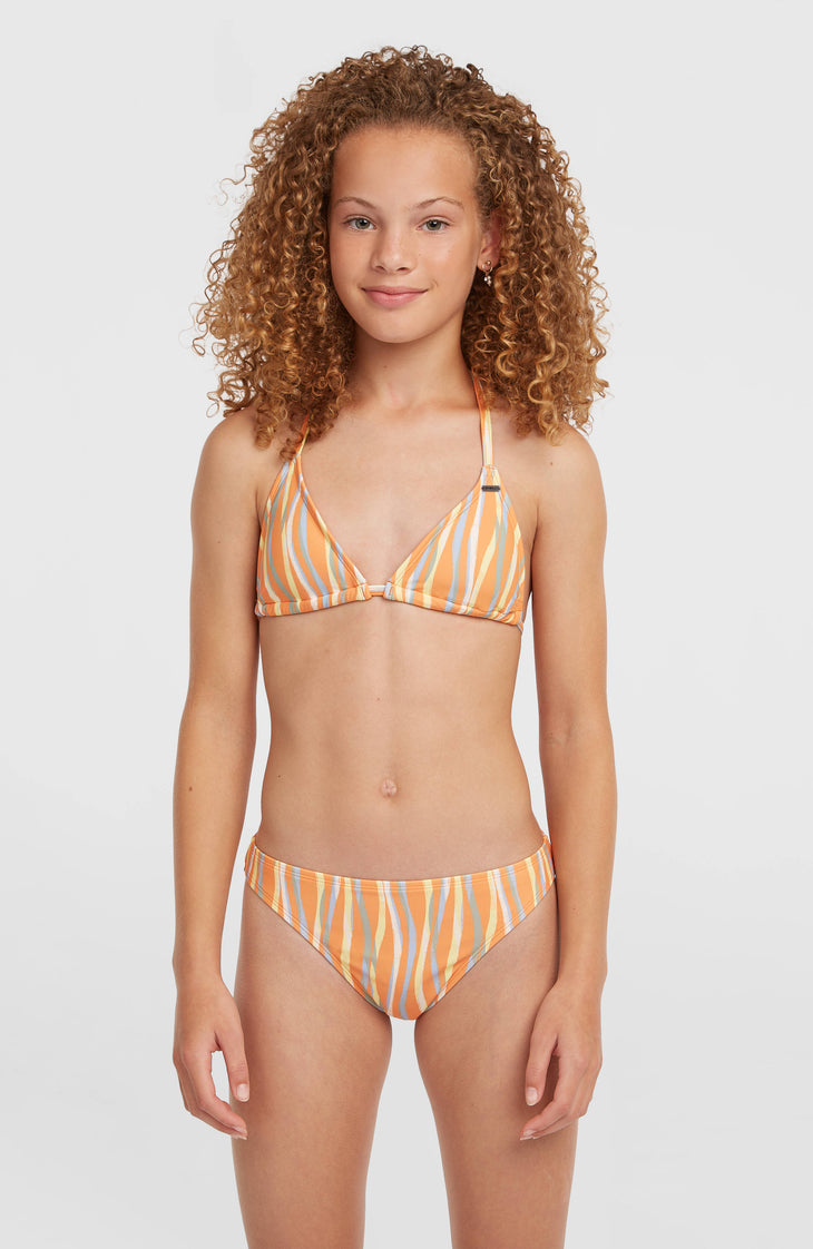 Essentials Triangel-Bikini-Set | Funky Peach Swirly