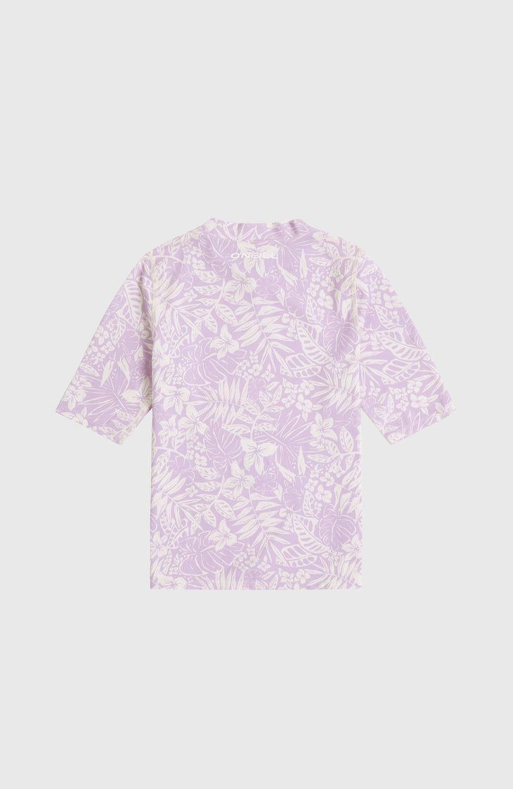 O'Neill Graphic Shortsleeve-Schwimmshirt | Purple Island Sky