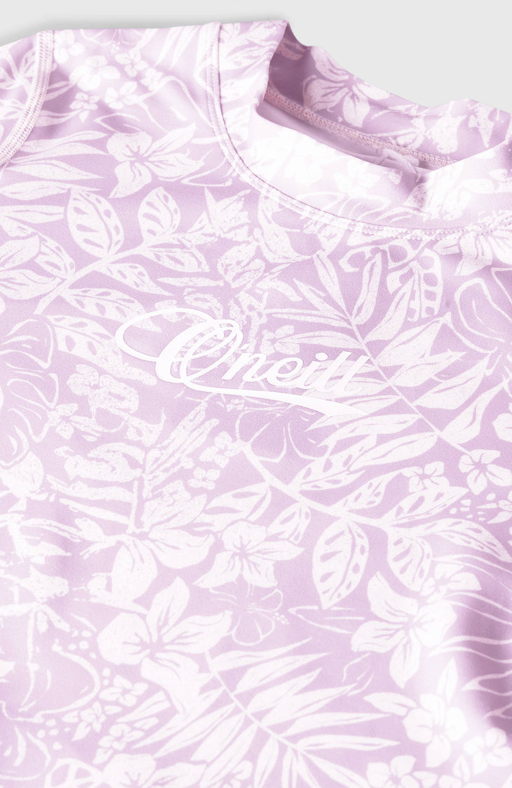 O'Neill Graphic Shortsleeve-Schwimmshirt | Purple Island Sky