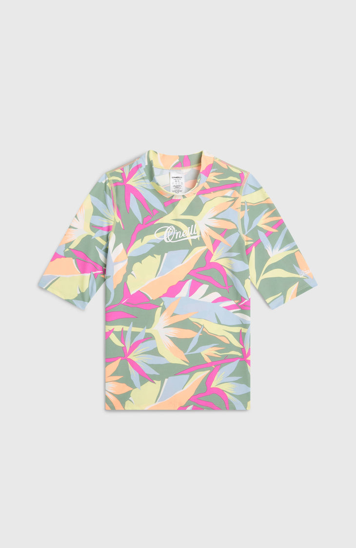 O'Neill Graphic Shortsleeve-Schwimmshirt | Green Wmns Tropicana