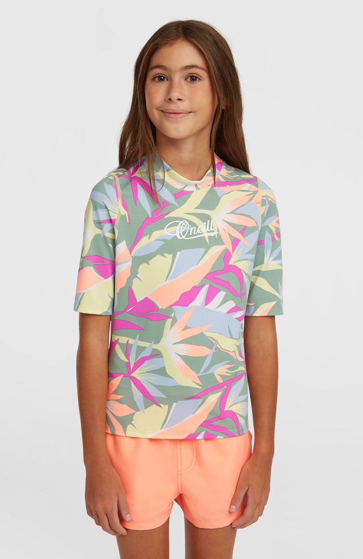 O'Neill Graphic Shortsleeve-Schwimmshirt | Green Wmns Tropicana
