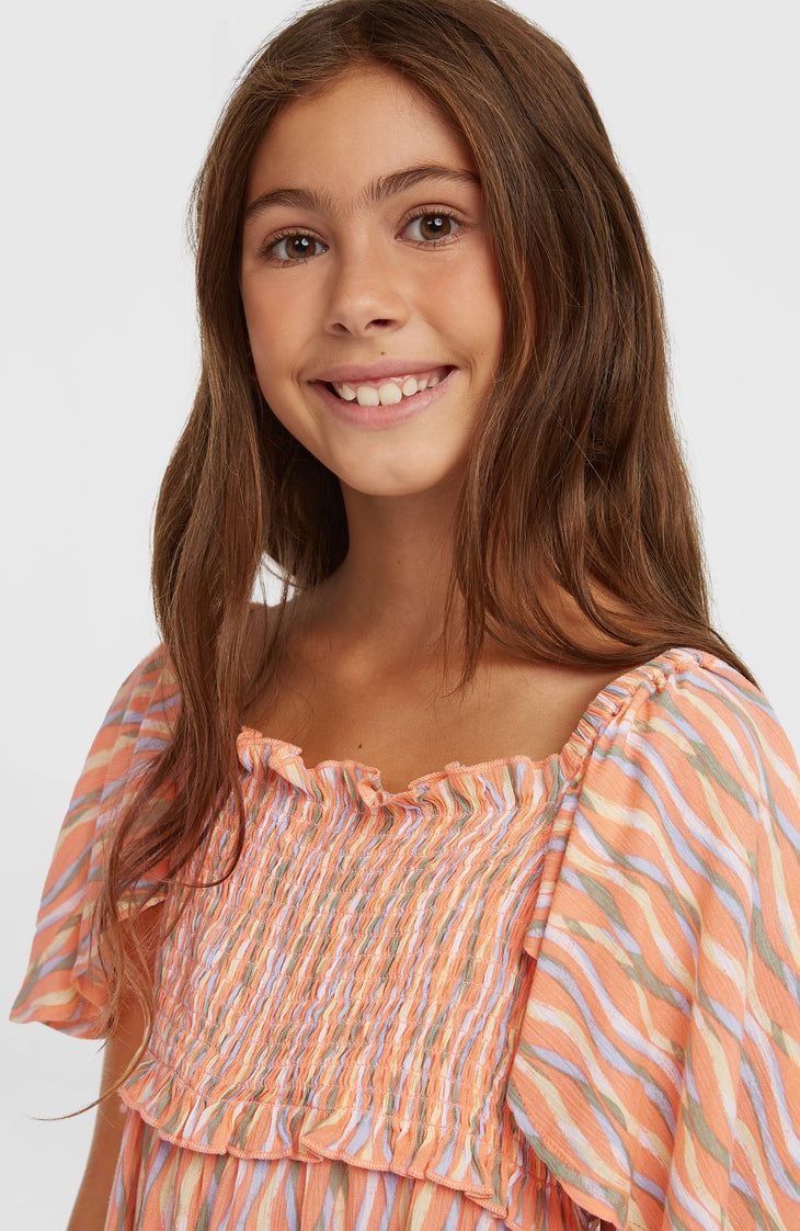 O'Neill Woven T-Shirt | Funky Peach Swirly