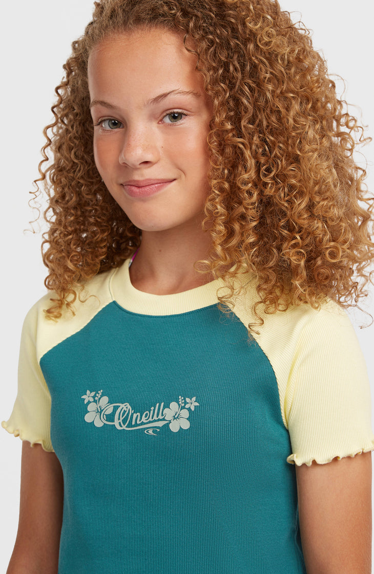 O'Neill Colour-Block Rib T-Shirt | Botanical Heat Colour Block