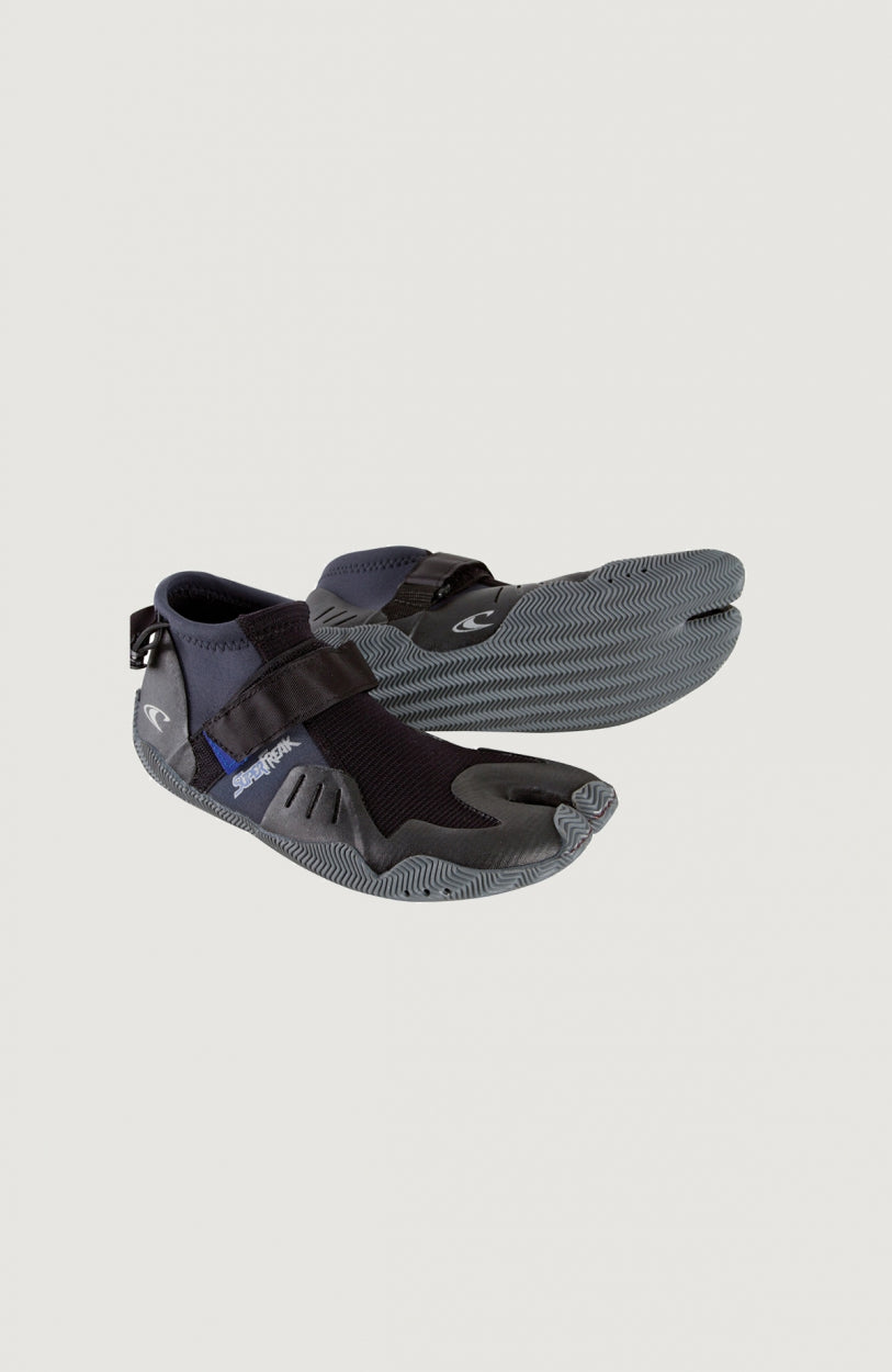 Superfreak Tropical 2mm Split Toe Boot Neoprenschuhe für Herren, schwarz, Klettverschluss und profilierte Sohle