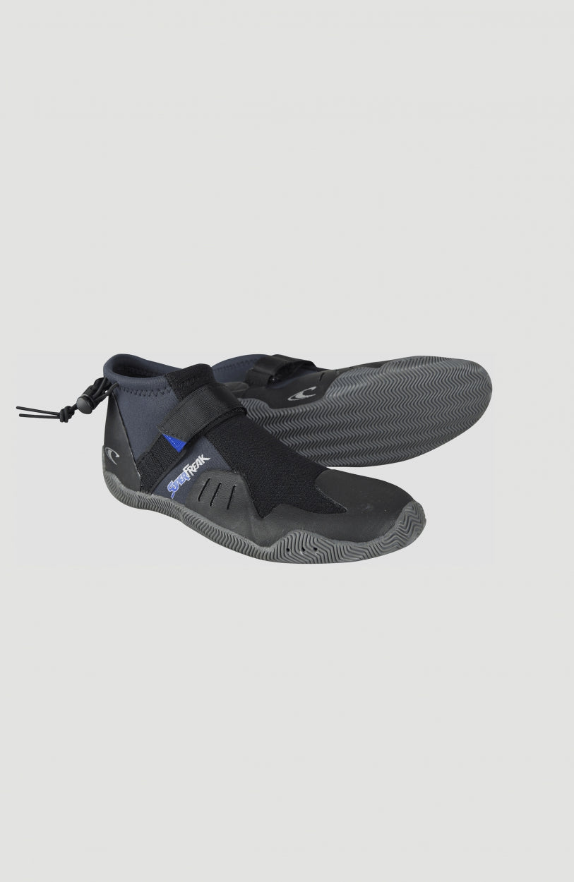 O'Neill Superfreak Tropical Round Toe Boot Neoprenschuhe für Herren, schwarz, freigestellt mit strukturierter Sohle
