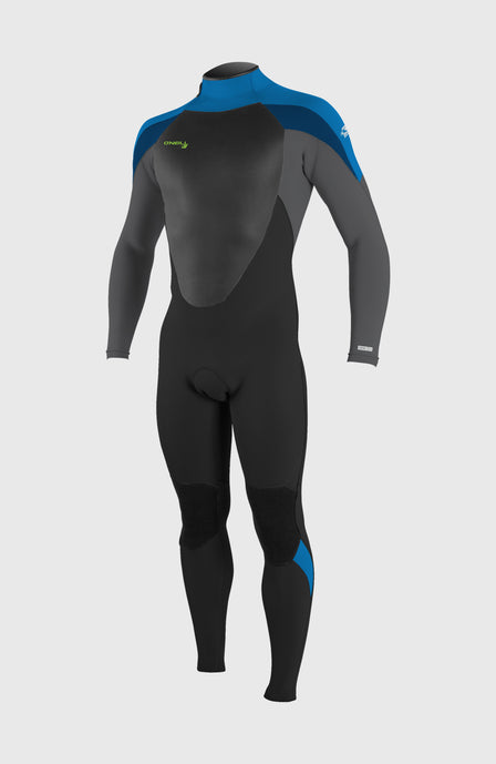 Epic 3/2mm Back Zip Full Wetsuit | BLACK/GRAPHITE/BALI BLUE/DEEEP SEA