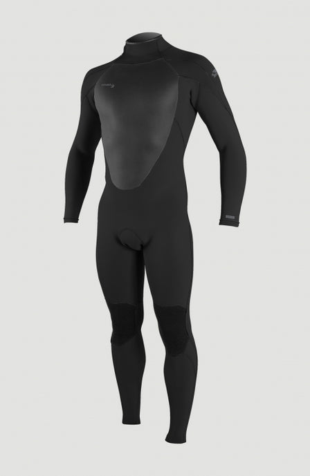 O'Neill Epic 5/4 Back Zip Full Wetsuit Neoprenanzug für Herren, schwarz, freigestellt in Vorderansicht