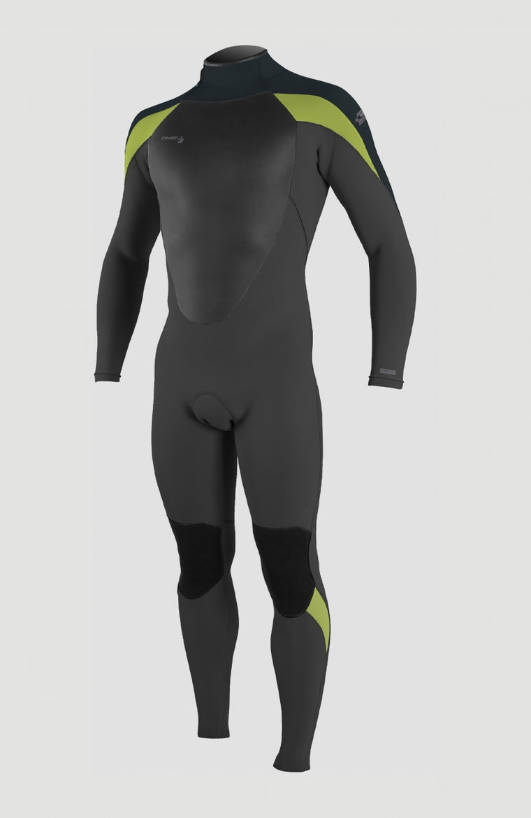 Epic 5/4 Back Zip Full Wetsuit | BLACK/GUNMETAL/DAYGLO
