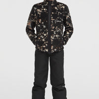 Flauschige Fleecejacke mit Reißverschluss | Black/Beige Quarry