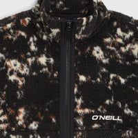 Flauschige Fleecejacke mit Reißverschluss | Black/Beige Quarry