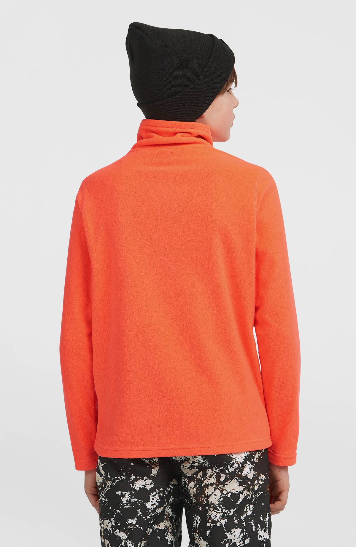 FWC'Cruz Jack's Fleecepullover für Jungen, rot, Rückseite getragen am Model mit Stehkragen