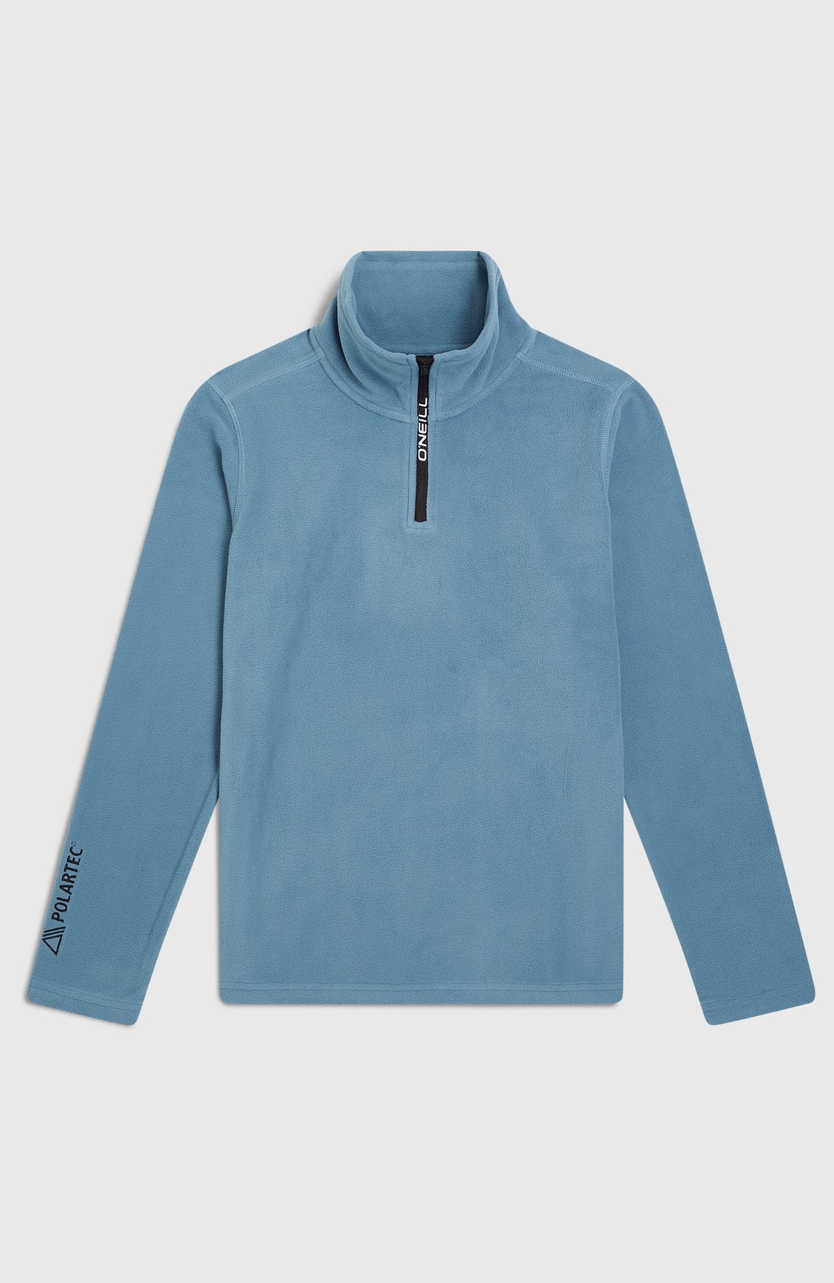 FWC'Cruz Jack's Fleecepullover für Jungen in Blau, flach liegend von vorne, Stehkragen mit kurzem Reißverschluss