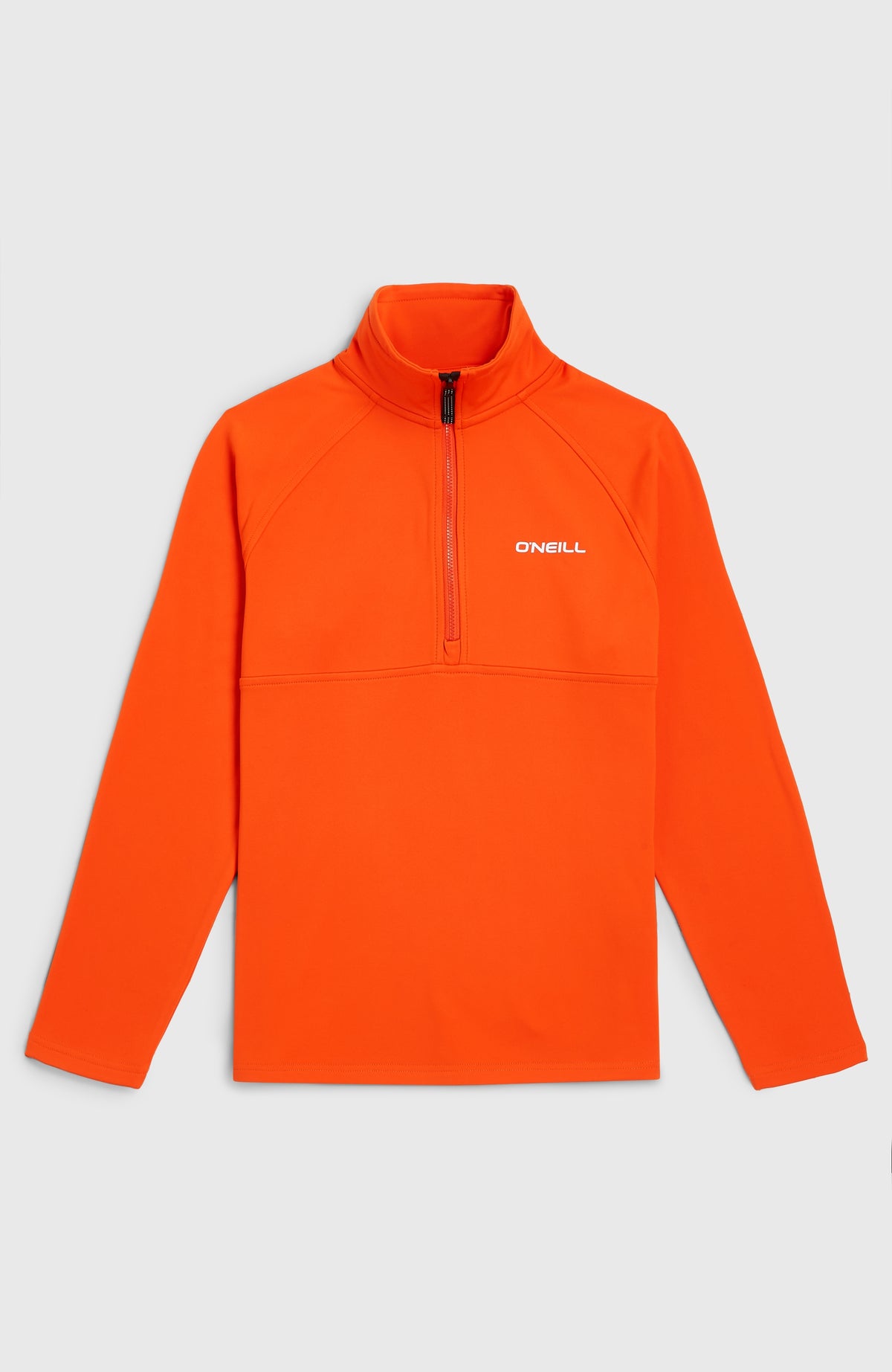 FWC'Cruz Fleecepullover für Jungen, rot, flach liegend von vorne mit kurzem Frontreißverschluss
