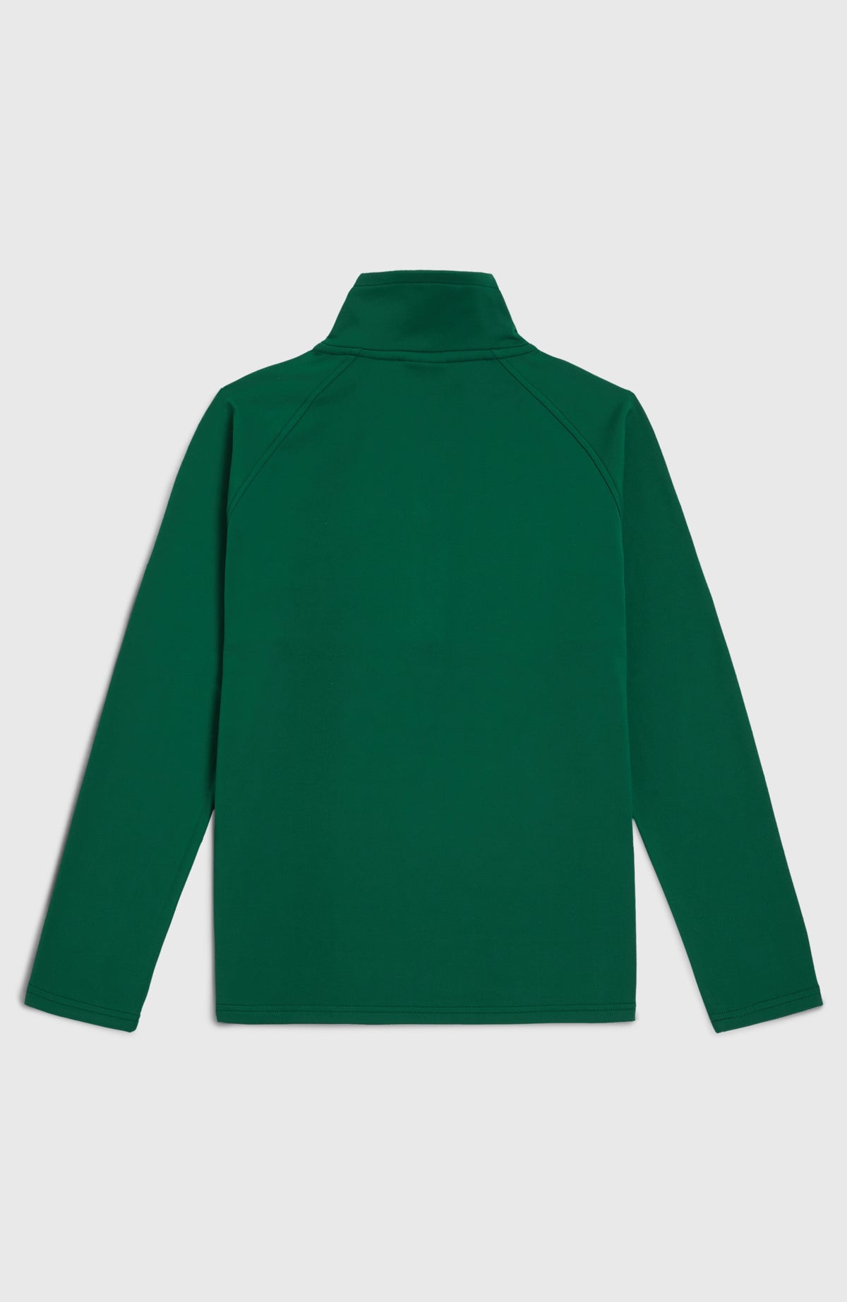 FWC'Cruz Fleecepullover für Jungen, grün, flach liegend von hinten mit Raglanärmeln
