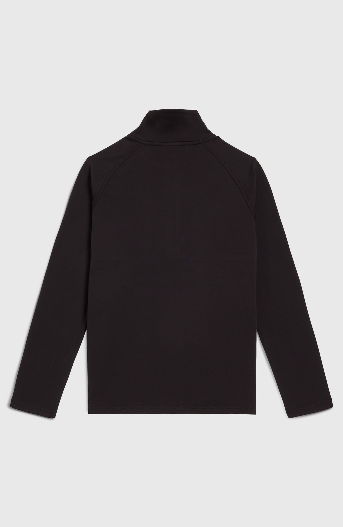 Schwarzer FWC'Cruz Fleecepullover für Jungen, flach liegend von hinten mit Stehkragen