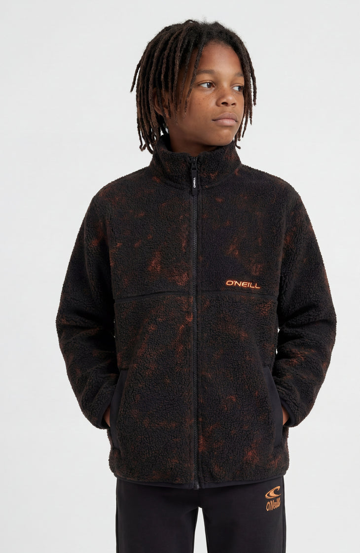 Flauschige Fleecejacke mit Reißverschluss | Black Basalt