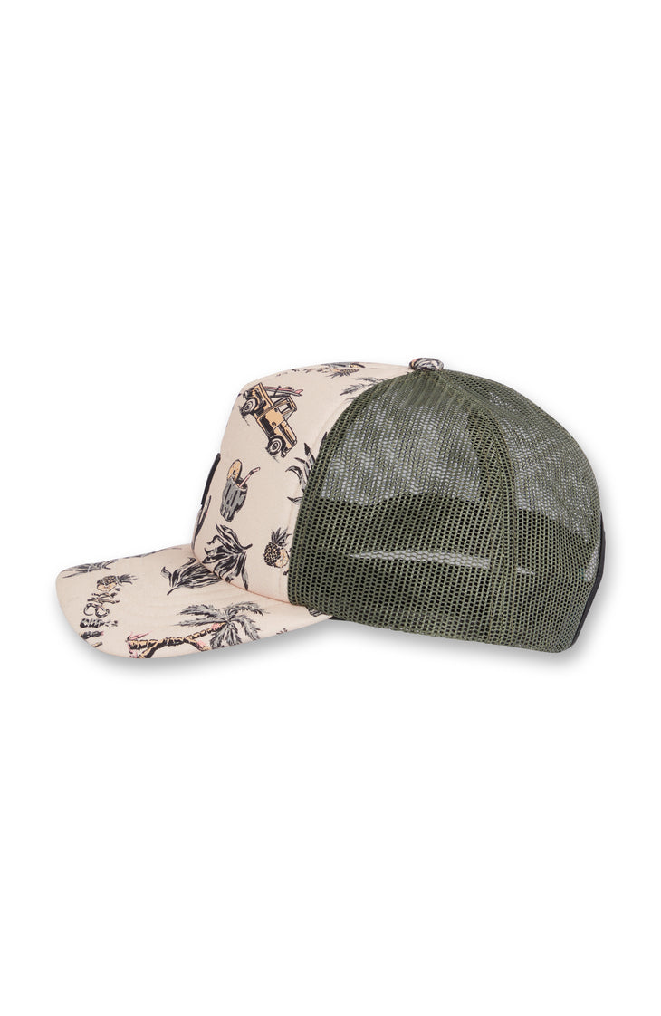 Flood Trucker Cap | Beige Venice Beach