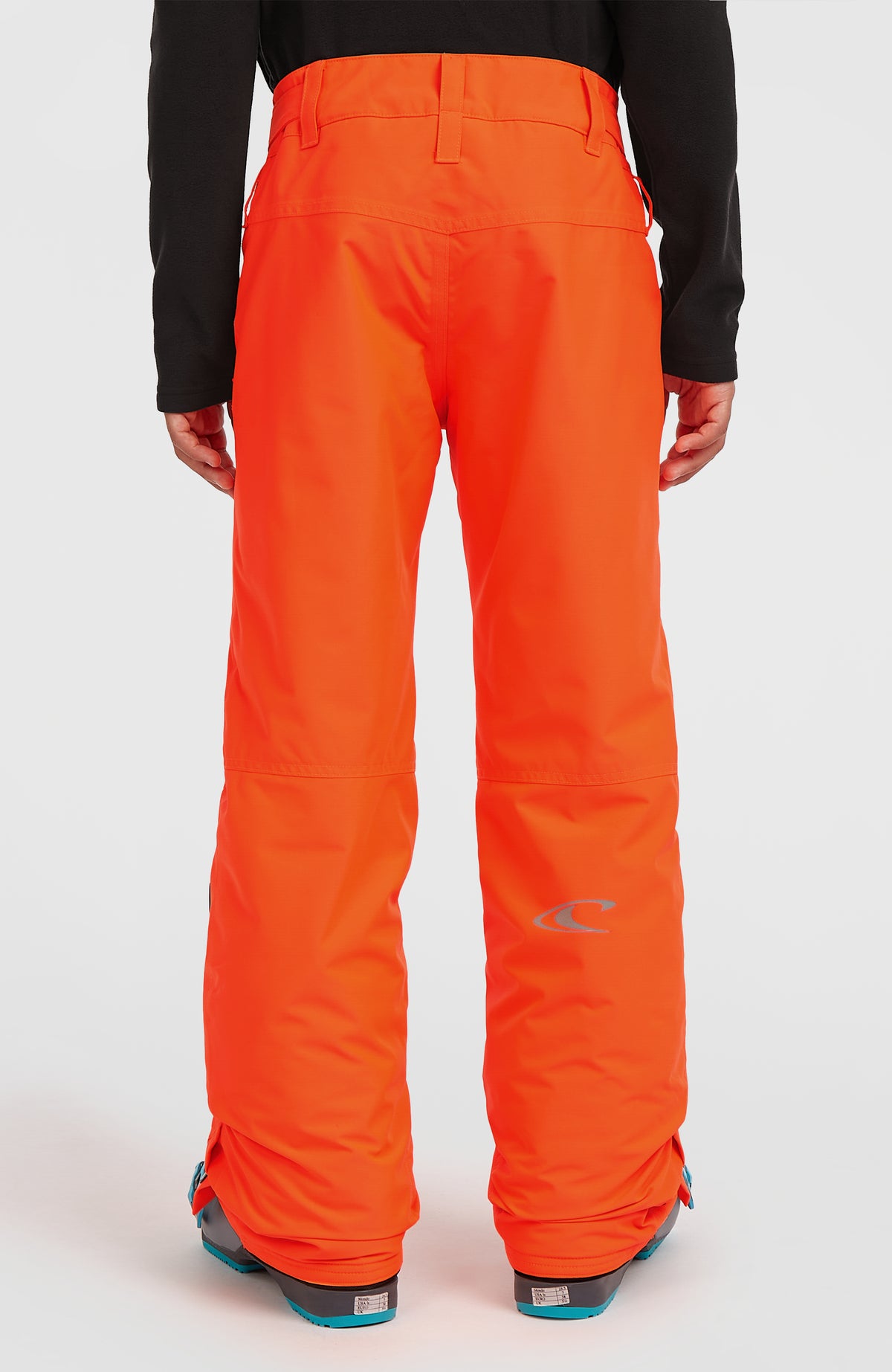 FWC'Cruz Skihose für Jungen, rot, Rückansicht am Model mit Logo-Print an der Wade