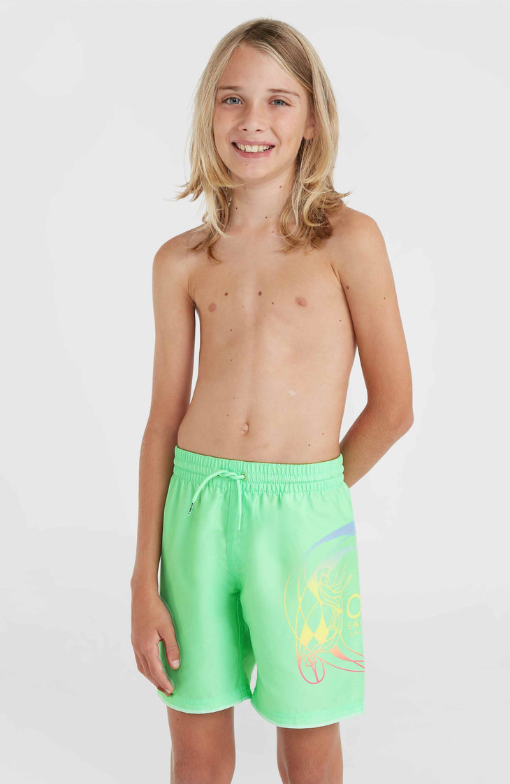 Circle Surfer 14'' Badehose | Neon Green Circle Surfer Gradient Panel
