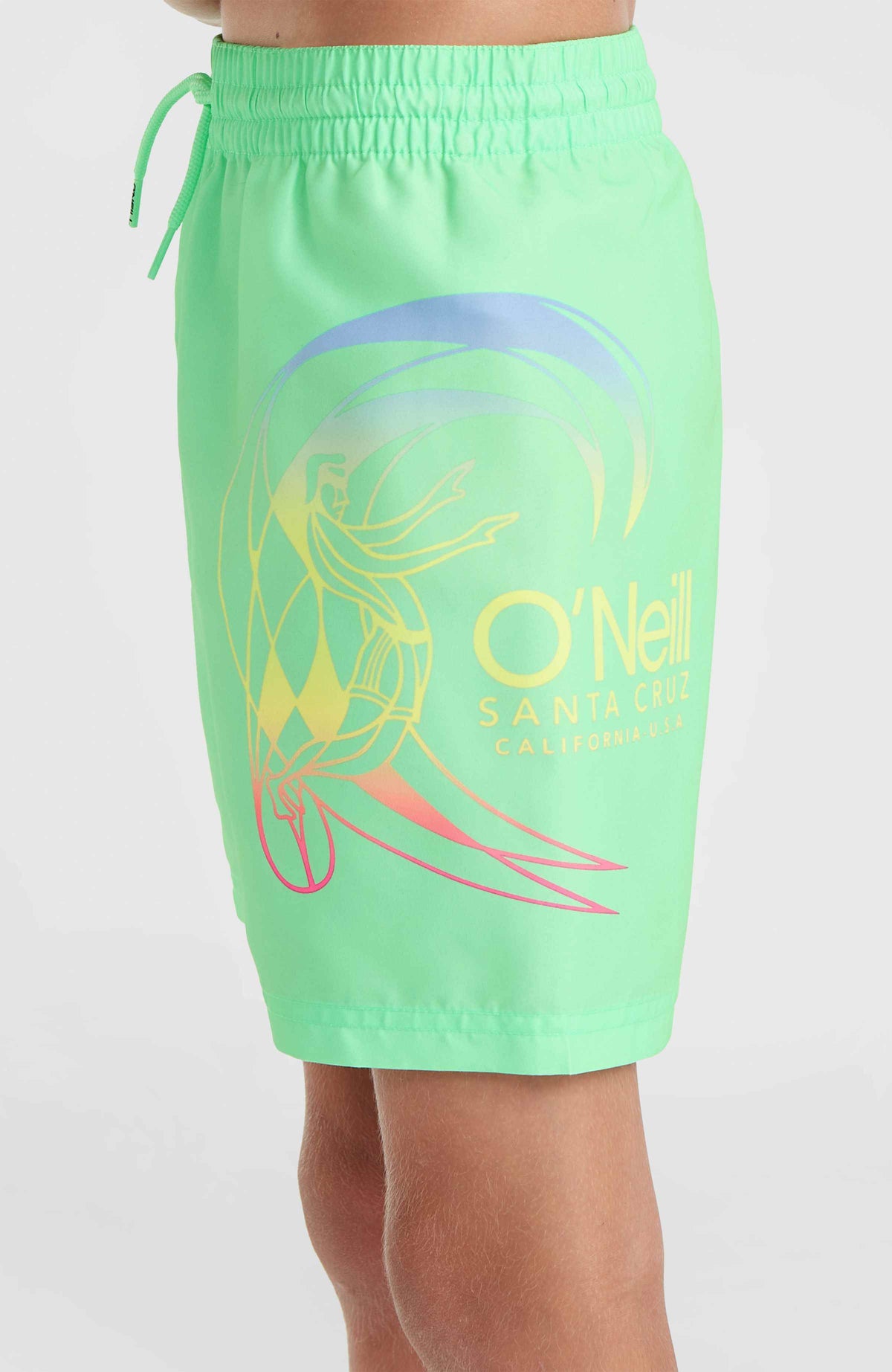 Circle Surfer 14'' Badehose | Neon Green Circle Surfer Gradient Panel