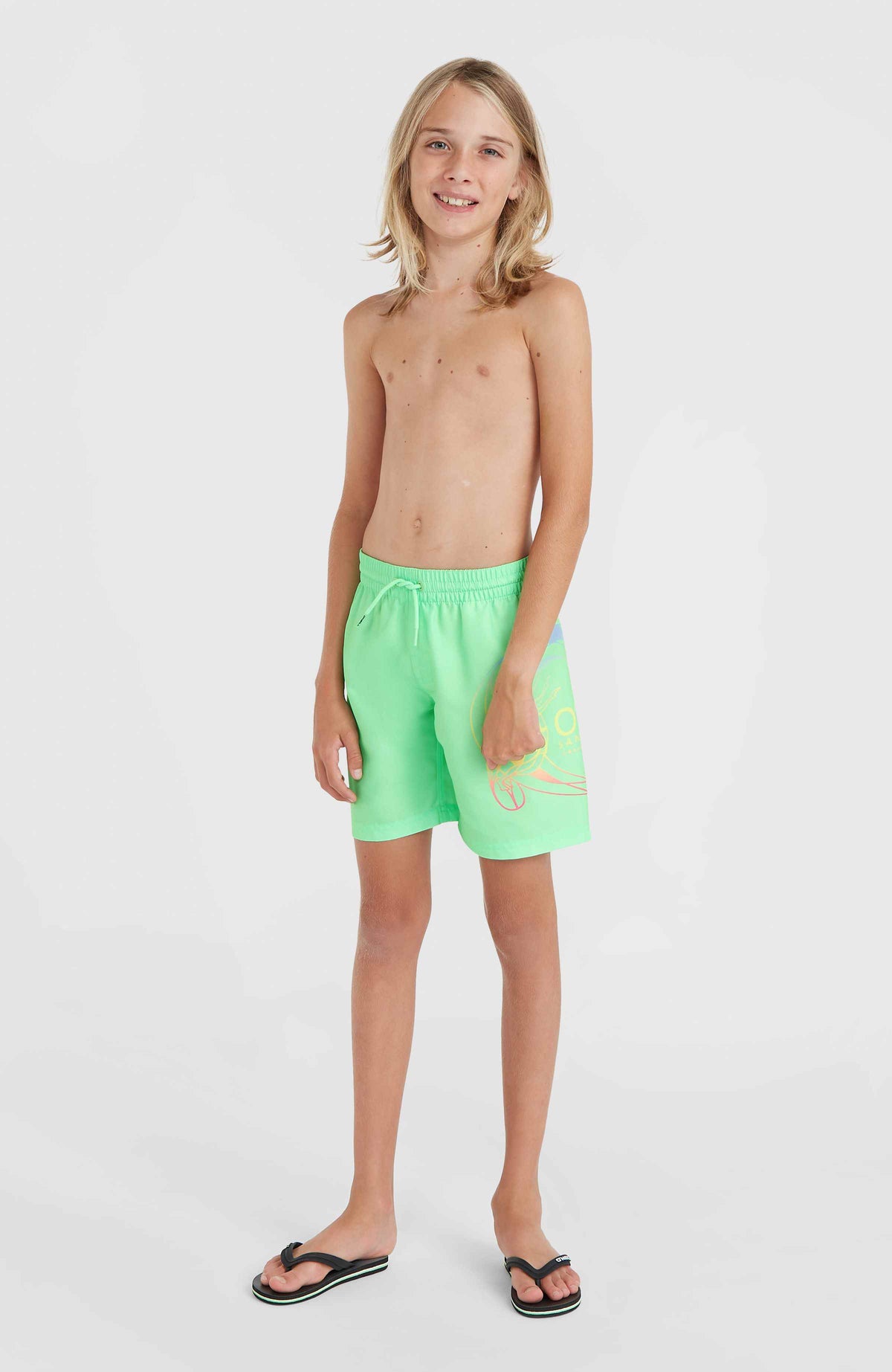 Circle Surfer 14'' Badehose | Neon Green Circle Surfer Gradient Panel