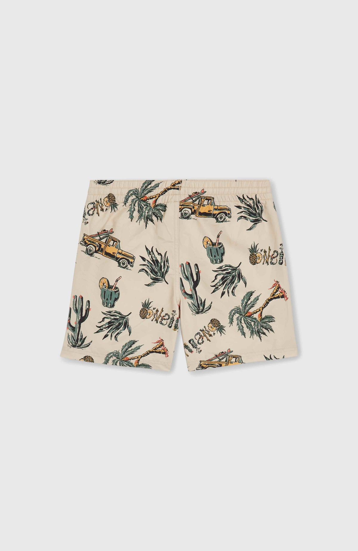 Mix and Match Cali Print 13'' Badehose | Beige Venice Beach