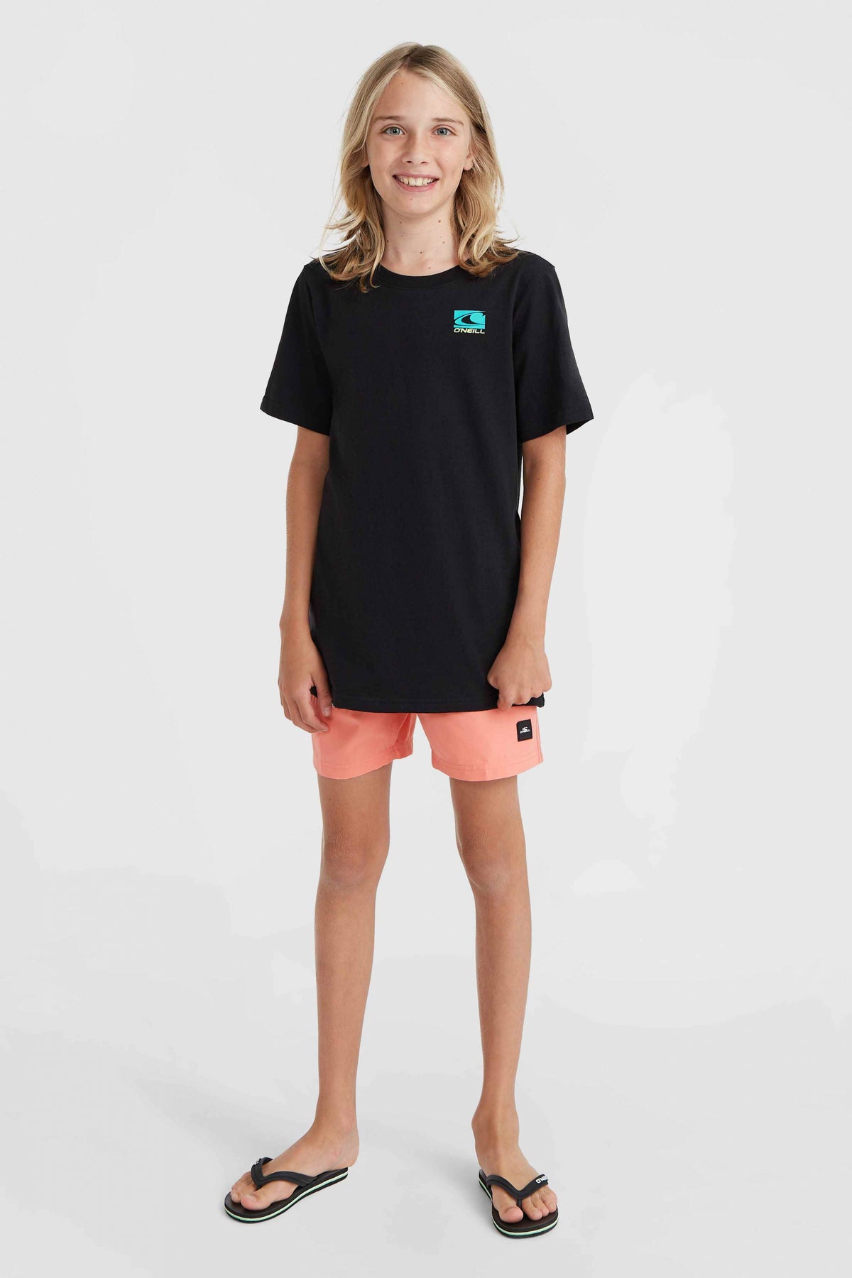 Mix and Match Cali Block 13'' Badehose | Black/White Tonal Tropicana