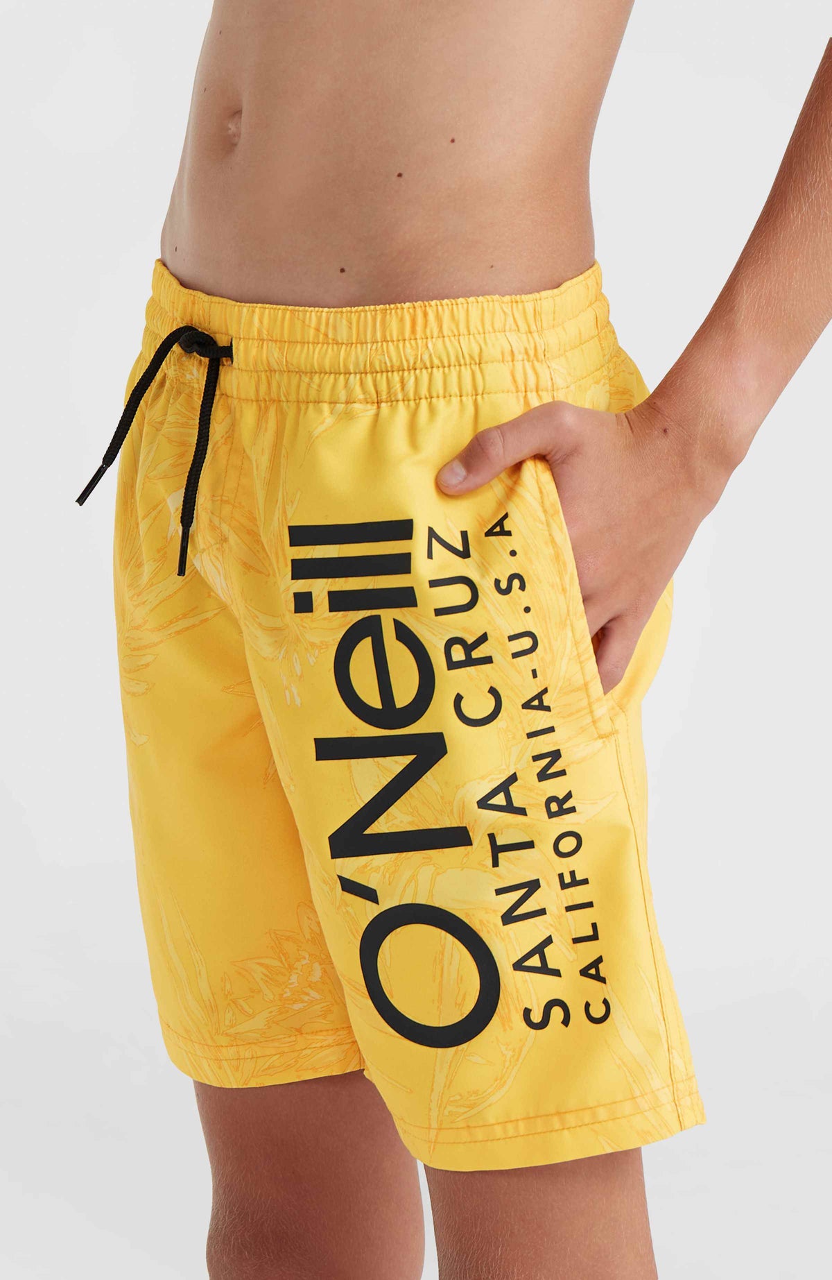 Mix and Match Cali Floral 14'' Badehose | Yellow Tonal Tropicana