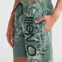 Mix and Match Cali Floral 14'' Badehose | Green Tonal Tropicana