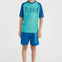 Essentials Cali Shortsleeve-Schwimmshirt | Neon Blue