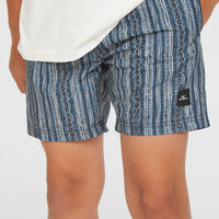 Cali 14'' Badehose | Blue Pressed Lines