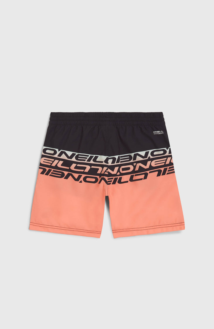 Cali Stripe 14'' Badehose | Coral Upside Down